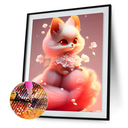 Fantasy Pink Fox - Full Round Drill Diamond Painting 30*40CM