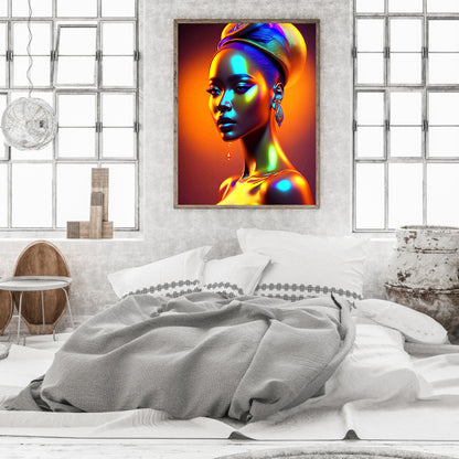 Colorful Indian Woman - Full Round Drill Diamond Painting 30*40CM