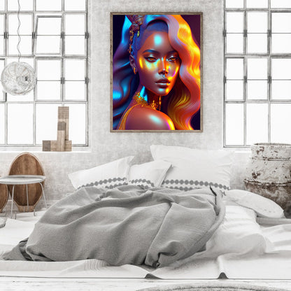 Colorful Indian Woman - Full Round Drill Diamond Painting 30*40CM