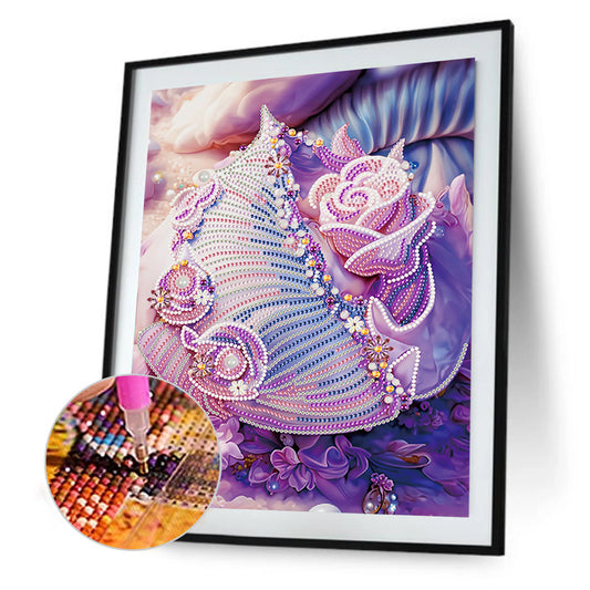 Fantasy Purple Shell - Special Shaped Drill Diamond Painting 30*40CM