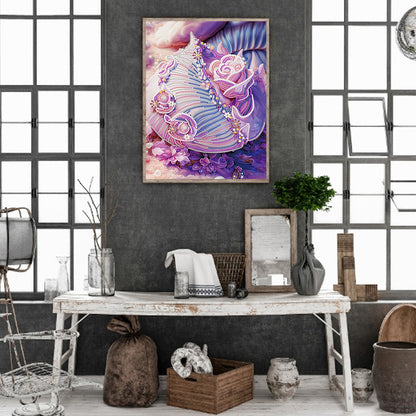 Fantasy Purple Shell - Special Shaped Drill Diamond Painting 30*40CM