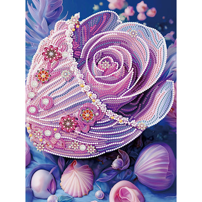 Fantasy Purple Shell - Special Shaped Drill Diamond Painting 30*40CM