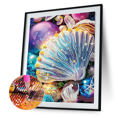 Fantasy Colorful Shells - Special Shaped Drill Diamond Painting 30*40CM