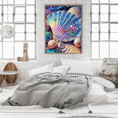 Fantasy Colorful Shells - Special Shaped Drill Diamond Painting 30*40CM