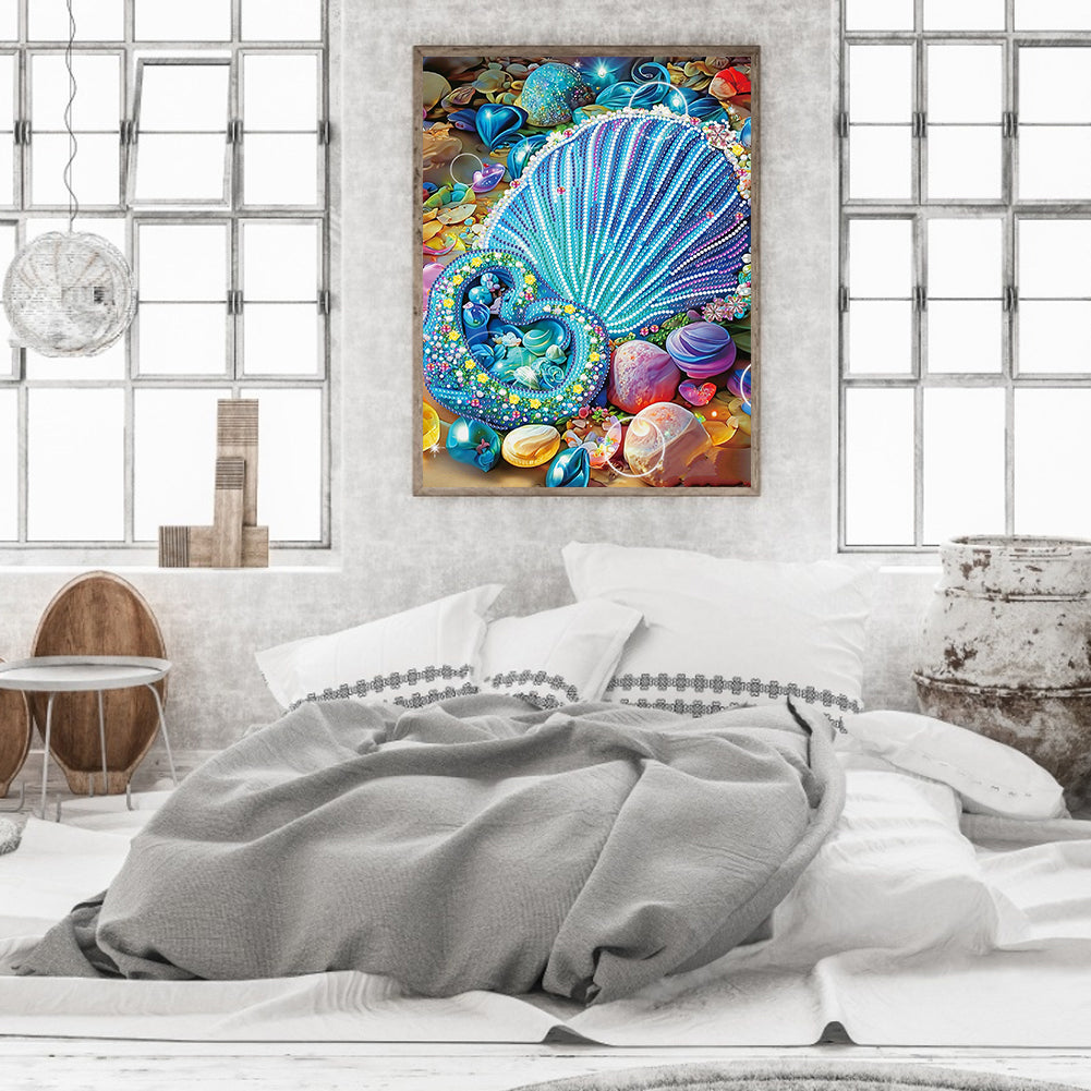 Fantasy Colorful Shells - Special Shaped Drill Diamond Painting 30*40CM