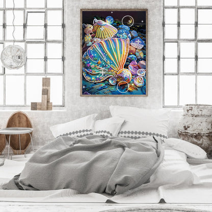 Fantasy Colorful Shells - Special Shaped Drill Diamond Painting 30*40CM