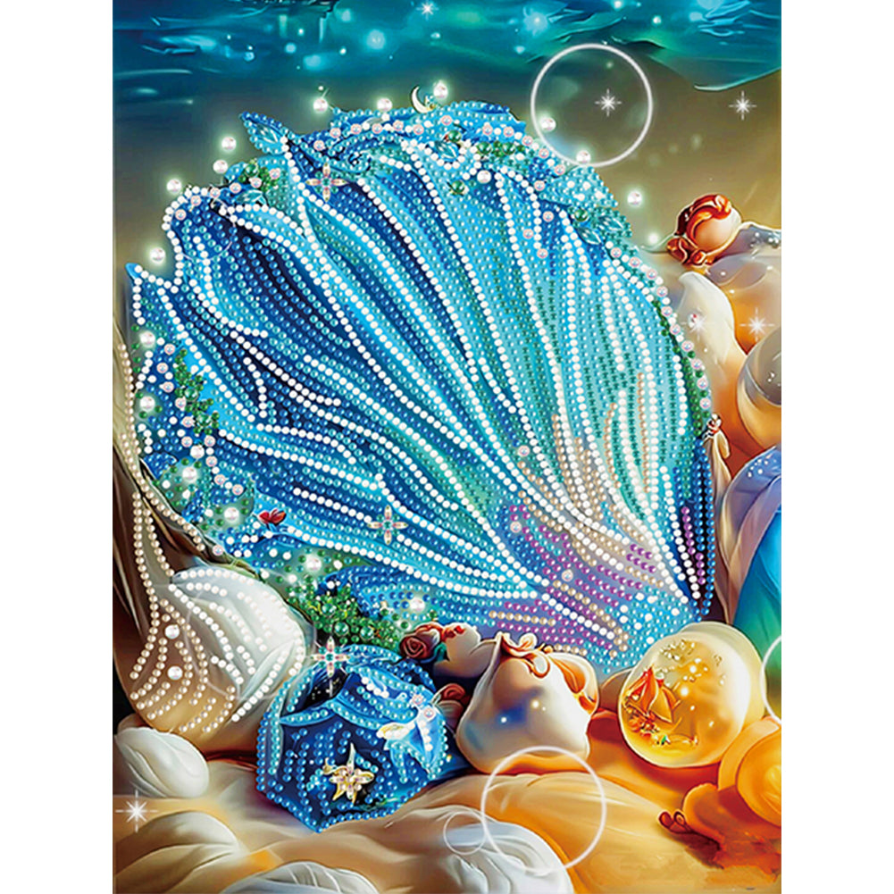 Fantasy Colorful Shells - Special Shaped Drill Diamond Painting 30*40CM