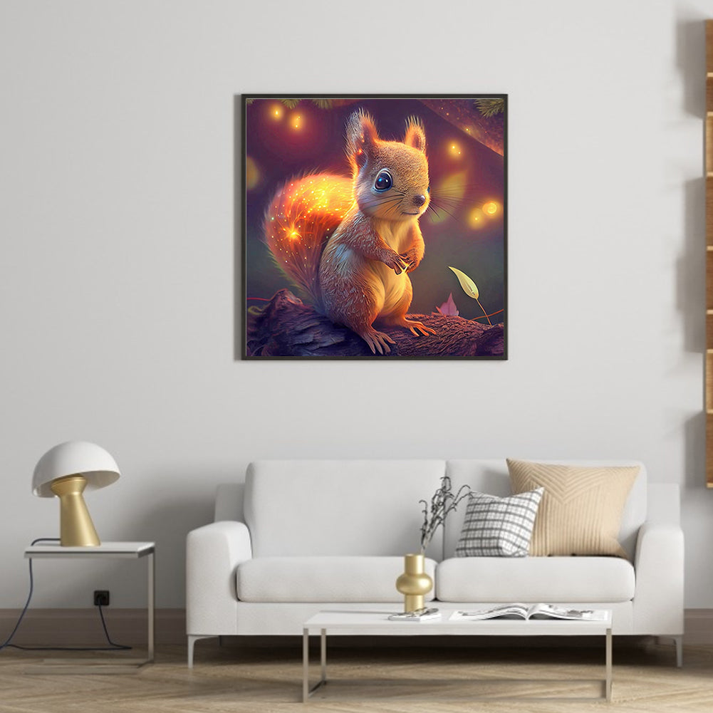 Cute Little Squirrel - Full Round Drill Diamond Painting 30*30CM