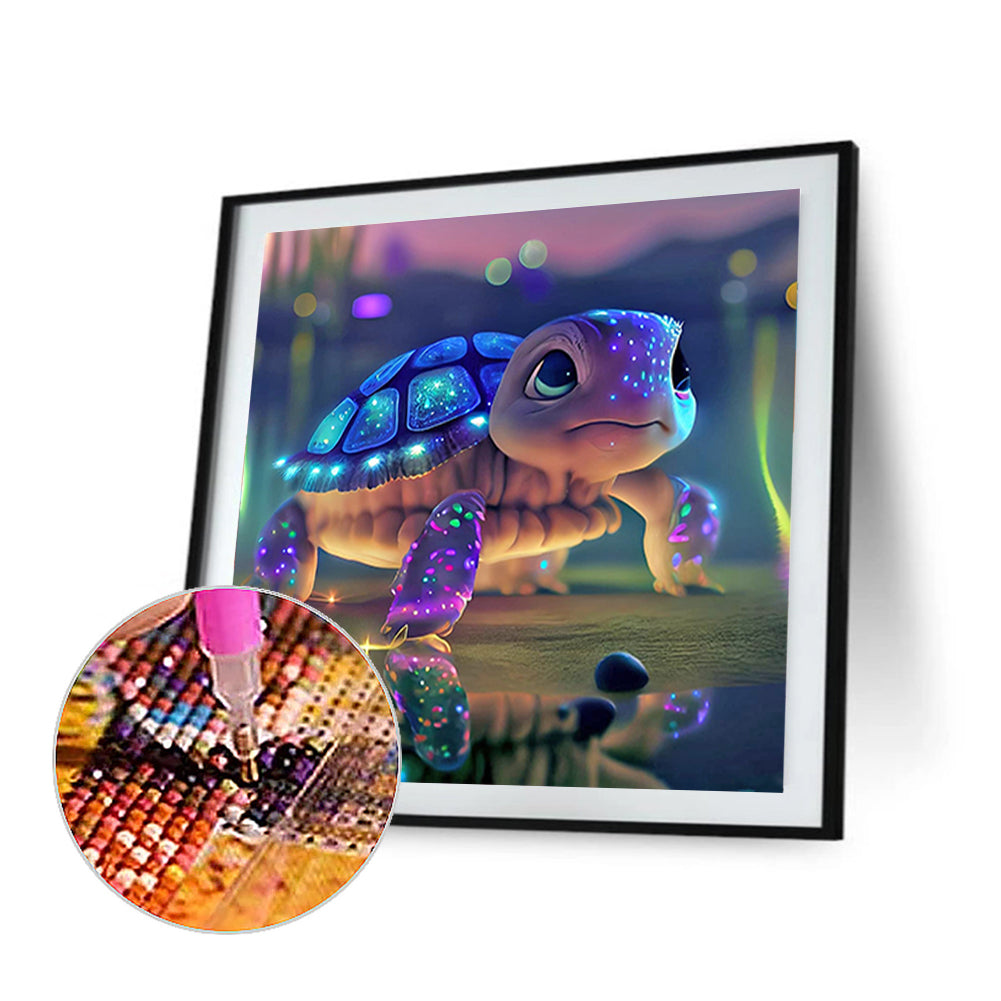 Fluorescent Little Turtle - Full Round Drill Diamond Painting 30*30CM