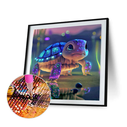 Fluorescent Little Turtle - Full Round Drill Diamond Painting 30*30CM