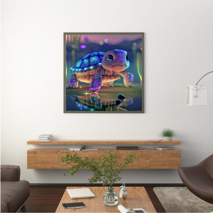 Fluorescent Little Turtle - Full Round Drill Diamond Painting 30*30CM