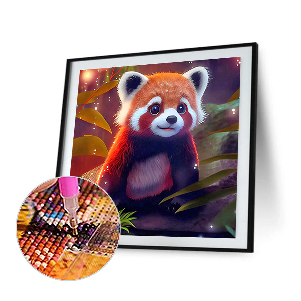 Red Panda - Full Round Drill Diamond Painting 30*30CM