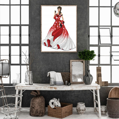 Elegant Lady - Special Shaped Drill Diamond Painting 30*40CM