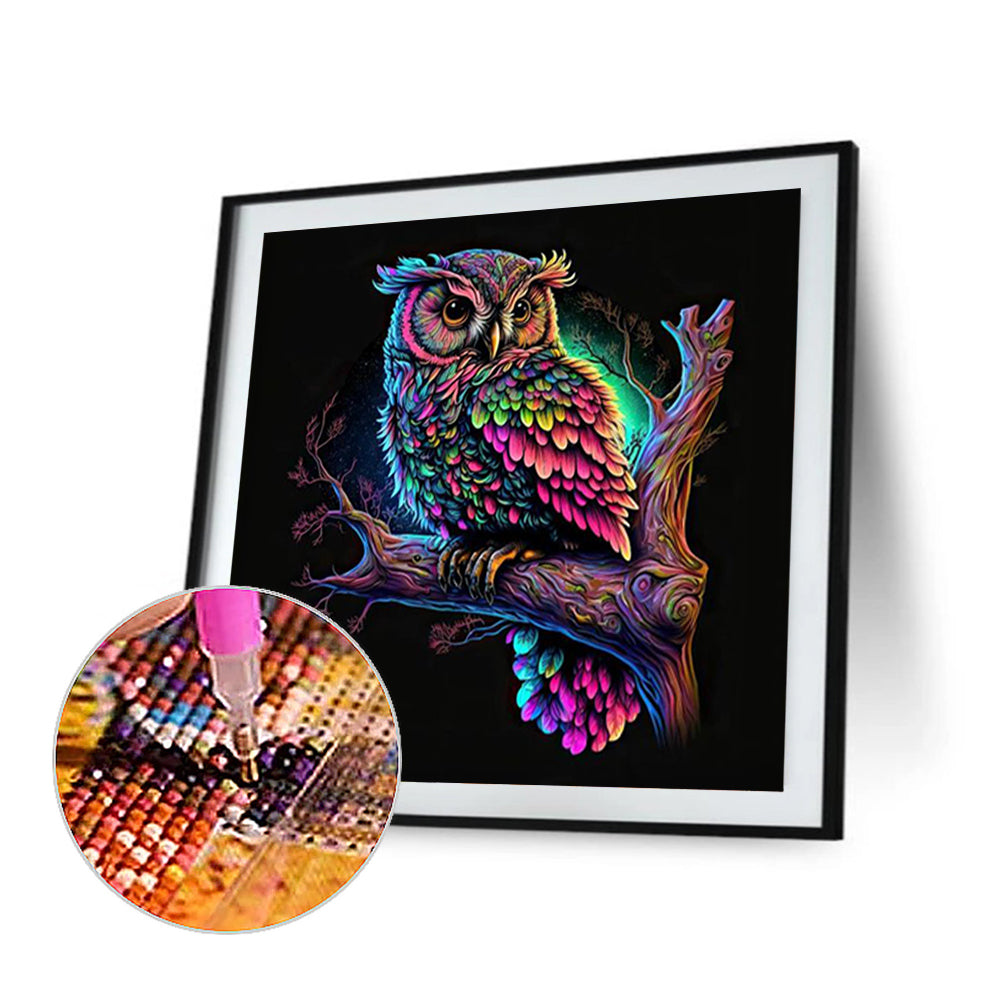 Night Owl - Full Round Drill Diamond Painting 30*30CM