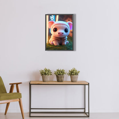 Piggy - Full Round Drill Diamond Painting 30*40CM