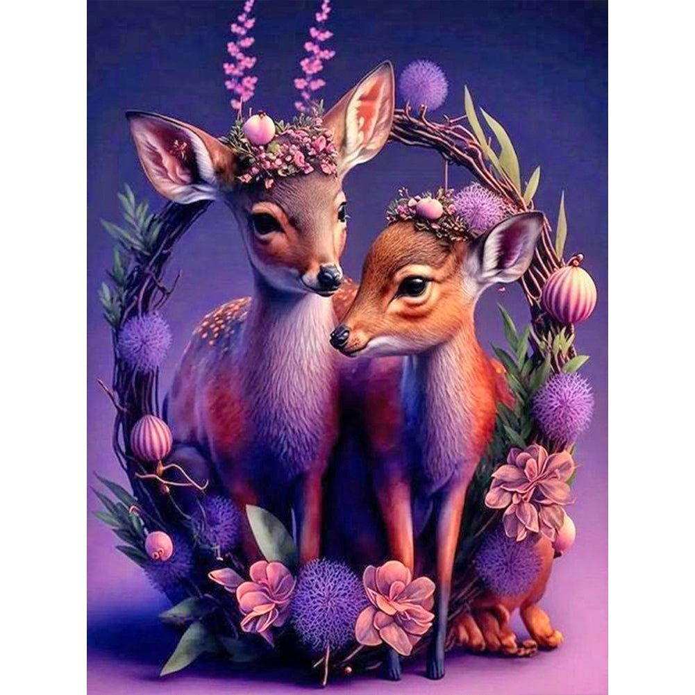 Elk - Full Round Drill Diamond Painting 30*40CM