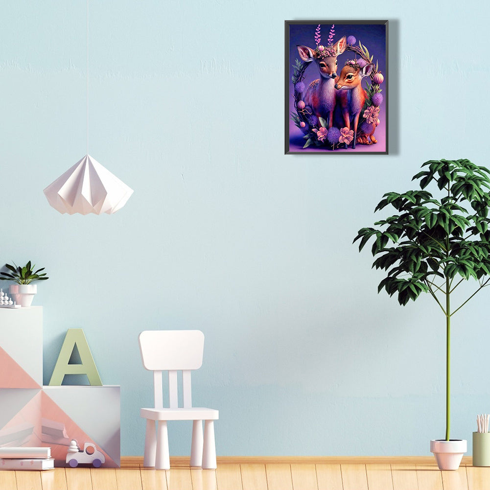 Elk - Full Round Drill Diamond Painting 30*40CM