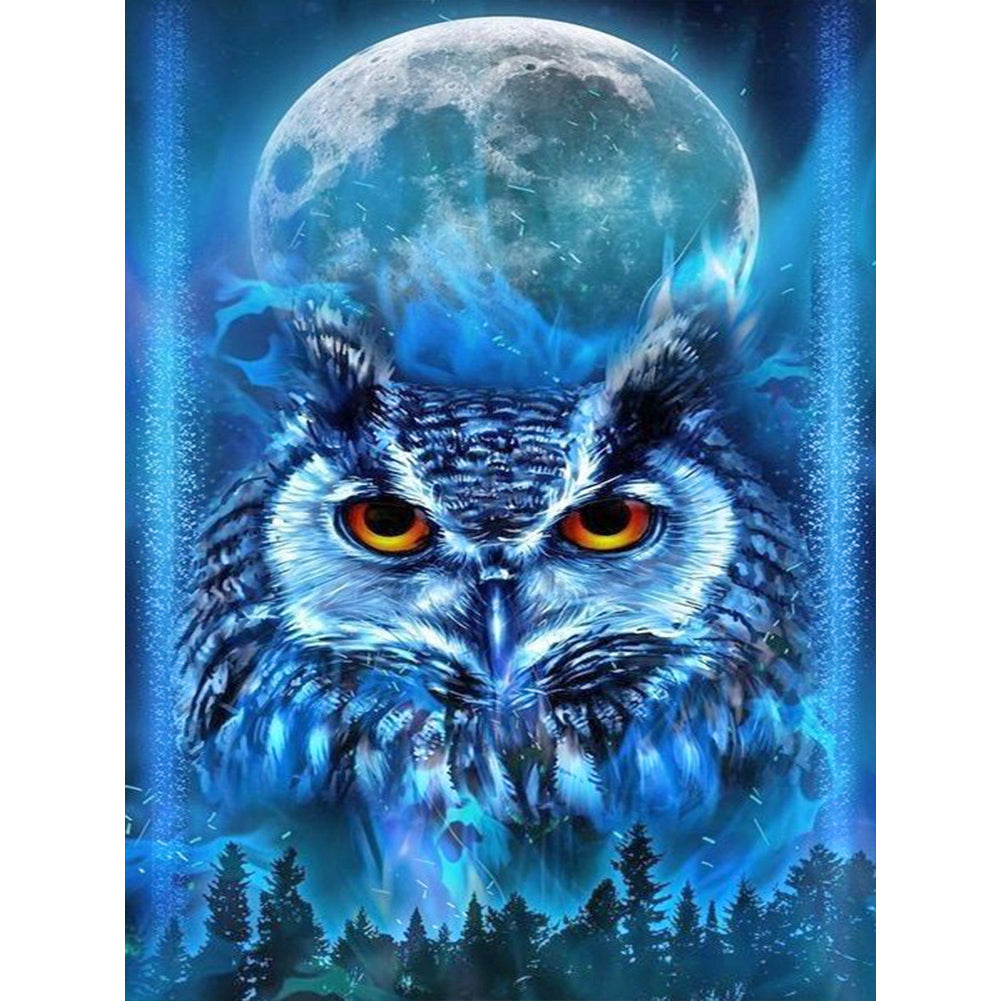 Owl - Full Round Drill Diamond Painting 30*40CM