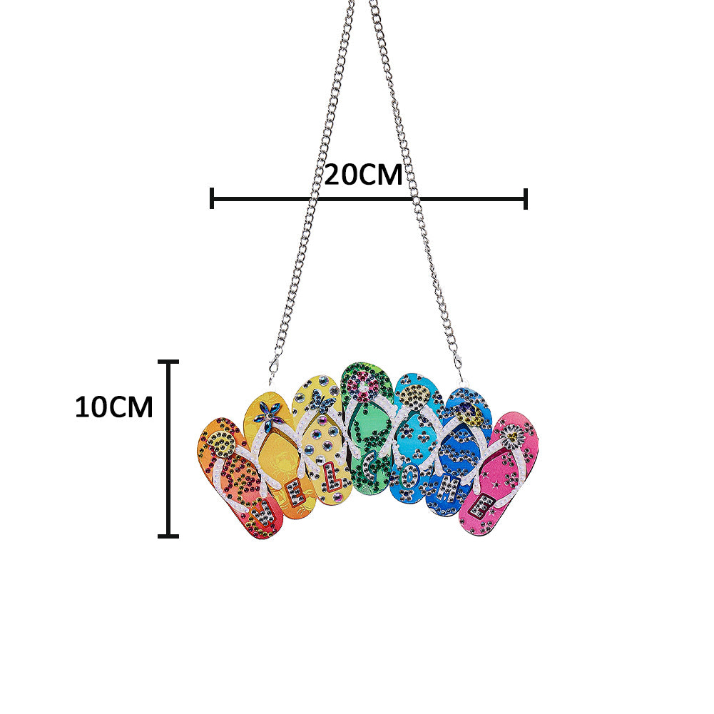 DIY Crystal Diamond Pendant Hanging Ornament Point Drill Pendant for Home Garden