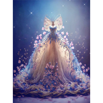 Stunning Wedding Dress - Full Round Drill Diamond Painting 30*40CM