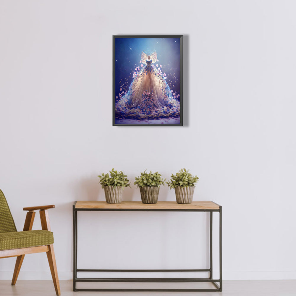 Stunning Wedding Dress - Full Round Drill Diamond Painting 30*40CM