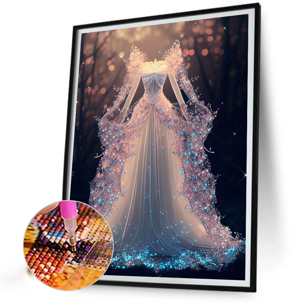 Stunning Wedding Dress - Full Round Drill Diamond Painting 30*40CM
