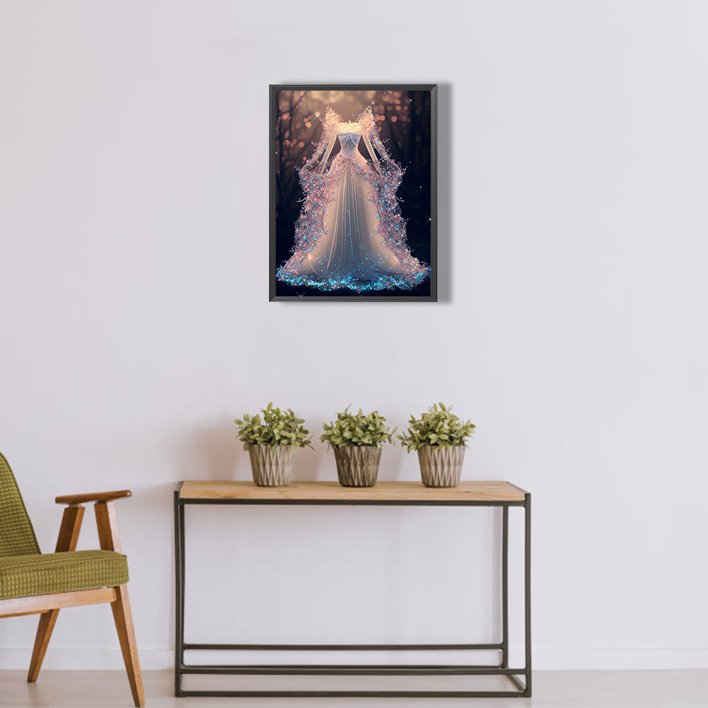 Stunning Wedding Dress - Full Round Drill Diamond Painting 30*40CM
