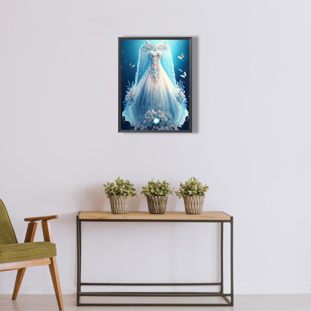 Stunning Wedding Dress - Full Round Drill Diamond Painting 30*40CM