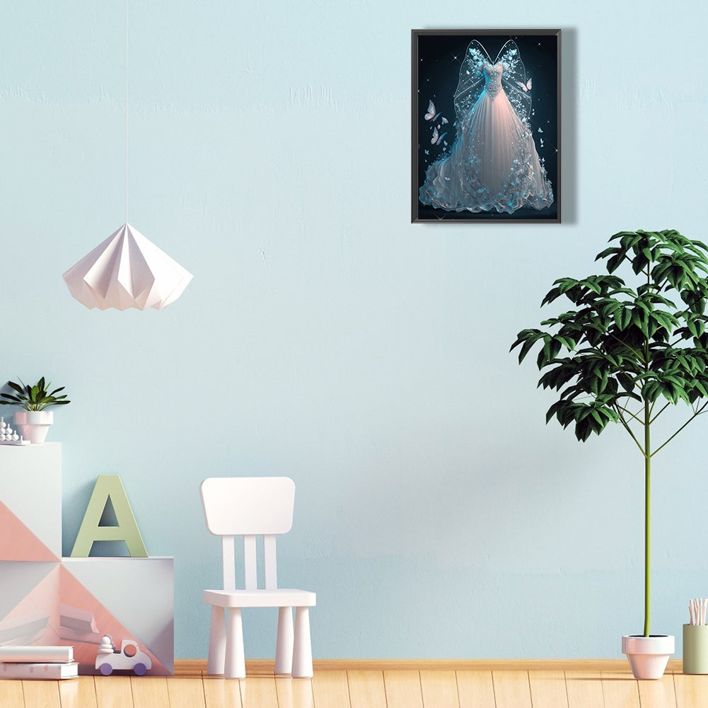 Stunning Wedding Dress - Full Round Drill Diamond Painting 30*40CM