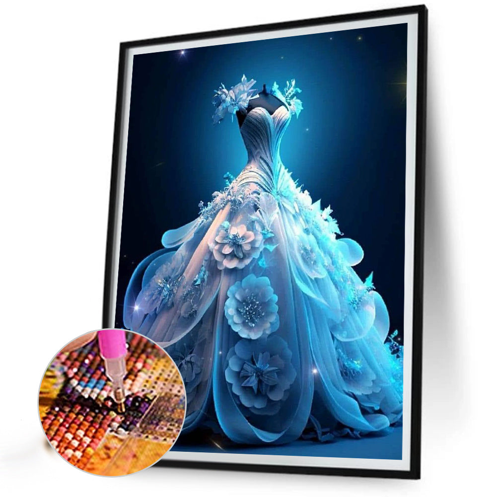 Stunning Wedding Dress - Full Round Drill Diamond Painting 30*40CM