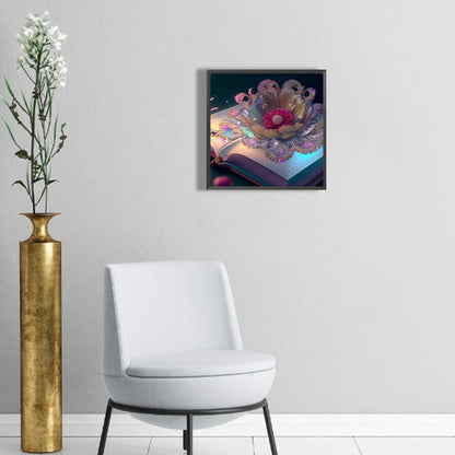 Colored Flower Magic Book - Full Round Drill Diamond Painting 30*30CM