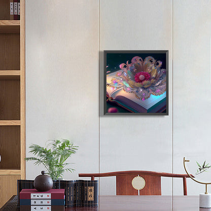 Colored Flower Magic Book - Full Round Drill Diamond Painting 30*30CM