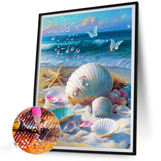 Beach Shells - Full Round Drill Diamond Painting 40*50CM