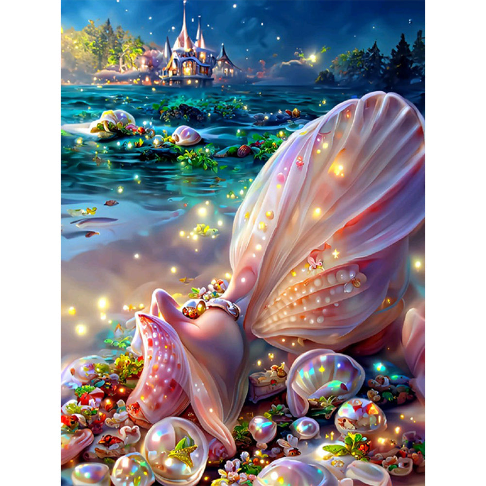 Beach Pearl Shell - Full Square Drill Diamond Painting 30*40CM