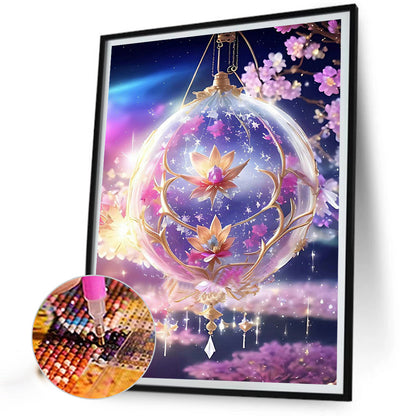 Romantic Flowers Purple Wind Chimes - Full Round Drill Diamond Painting 30*40CM