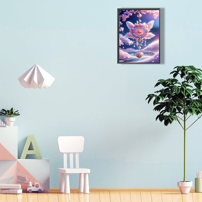 Romantic Flowers Purple Wind Chimes - Full Round Drill Diamond Painting 30*40CM