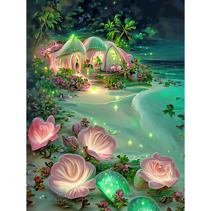 Green Beach - Full Round Drill Diamond Painting 30*40CM