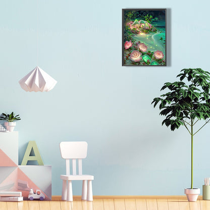 Green Beach - Full Round Drill Diamond Painting 30*40CM