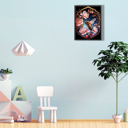 Flower Bee - Full Round Drill Diamond Painting 30*40CM