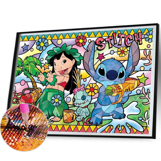 Stitch - Full Round Drill Diamond Painting 50*35CM