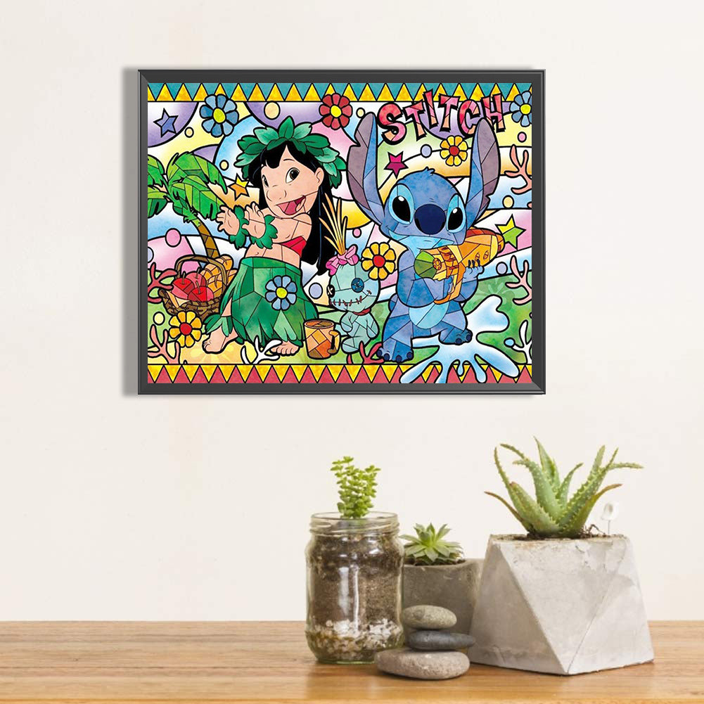 Stitch - Full Round Drill Diamond Painting 50*35CM