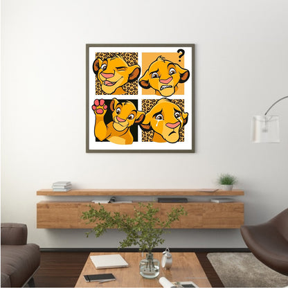 Simba - Full Round Drill Diamond Painting 40*40CM