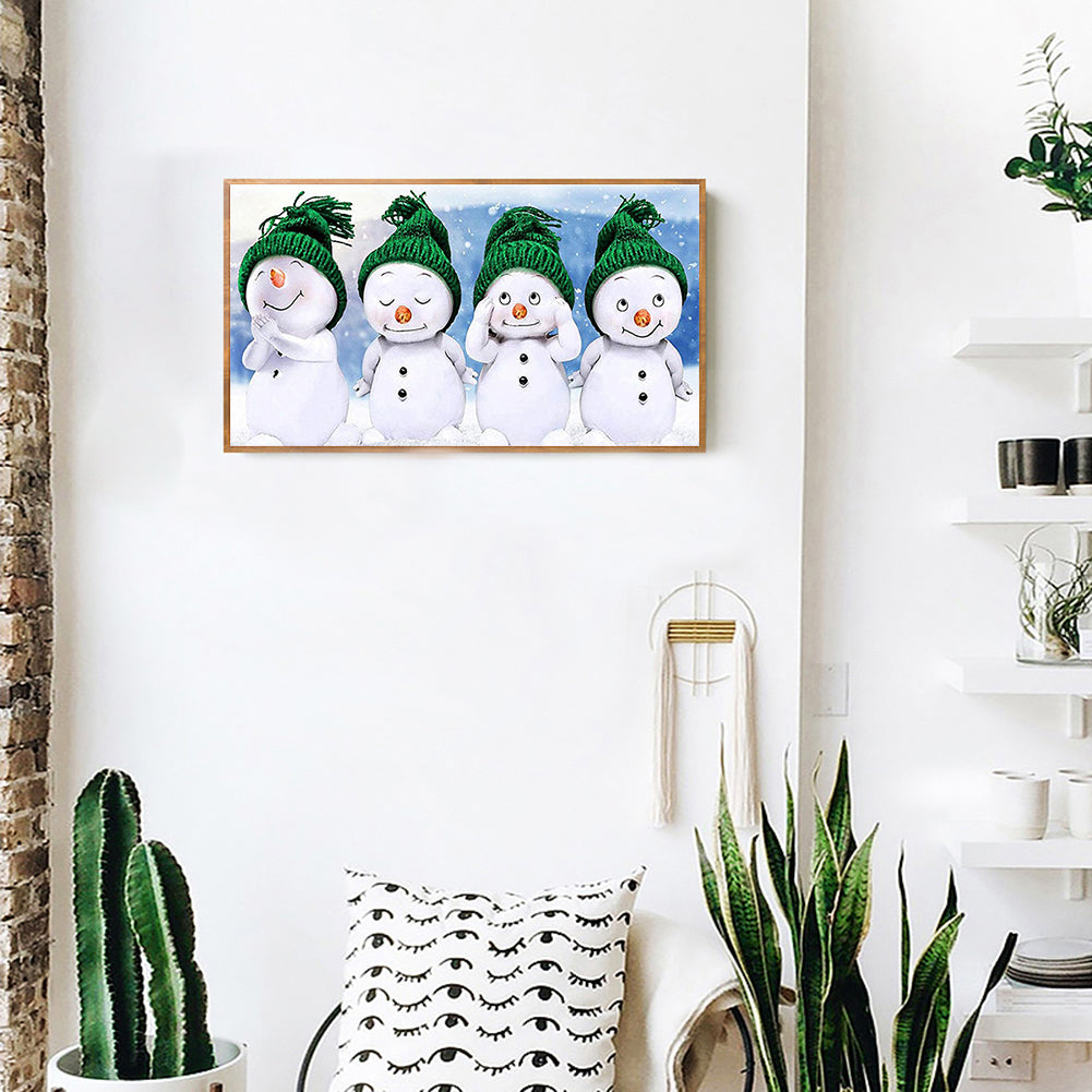 Snowman-O680*40cm(picture) full-square drill diamond painting