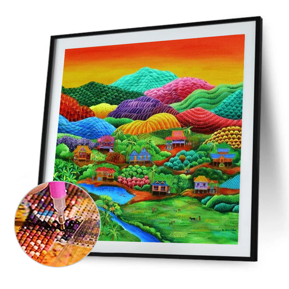 Rainbow Garden - Full Round Drill Diamond Painting 30*30CM