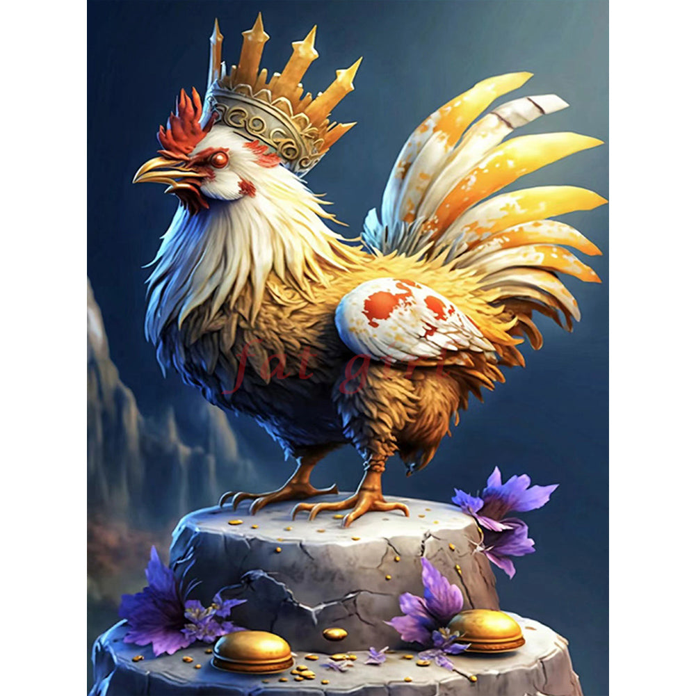 Rooster Independence - Full Round Drill Diamond Painting 30*40CM