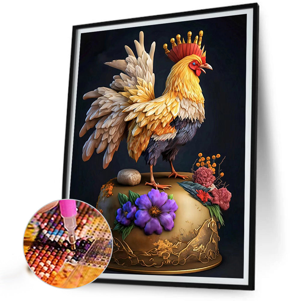 Rooster Independence - Full Round Drill Diamond Painting 30*40CM