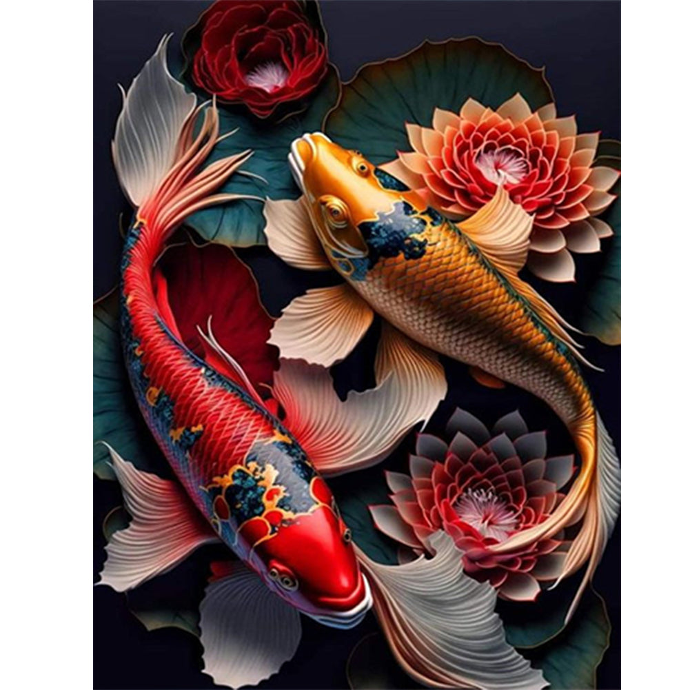 Koi Carp - Full Square Drill Diamond Painting 30*40CM