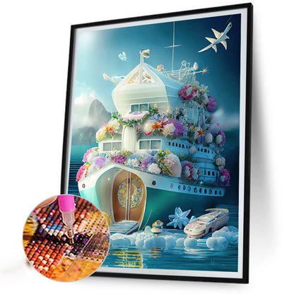 Flower Cruise - Full Round Drill Diamond Painting 30*40CM
