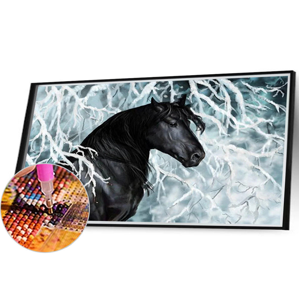 Dark Horse - Full Round Drill Diamond Painting 40*30CM