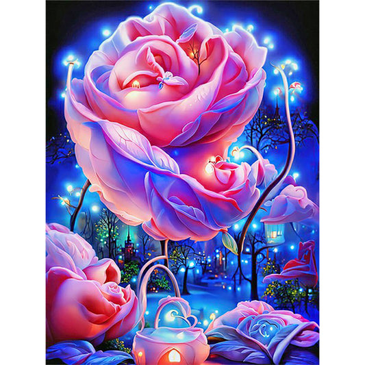 Glitter Rose - Full Round Drill Diamond Painting 30*40CM